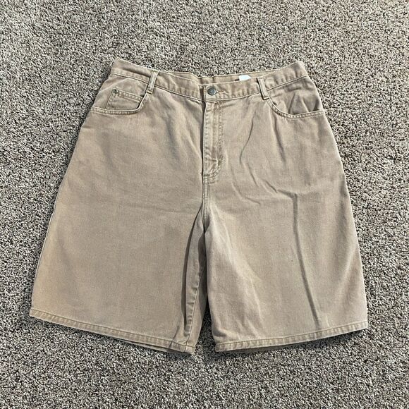 Vintage Pants - Vintage Hunt Club Denim Bermuda Shorts Jorts Jeans Size 16 Women’s Brown Tan